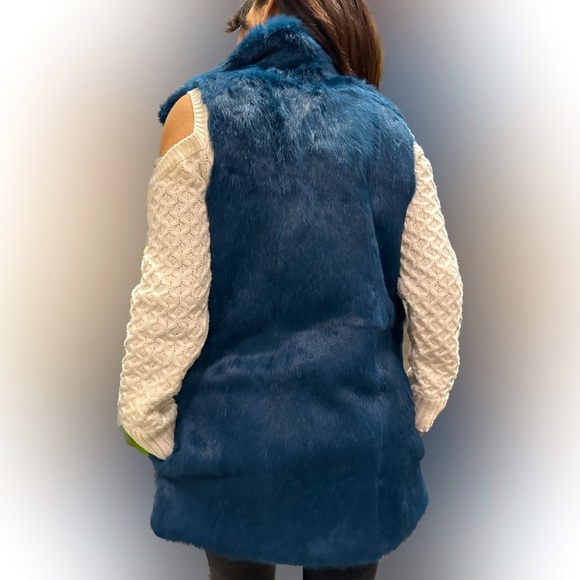 Real rabbit fur long vest - Picture 4 of 6